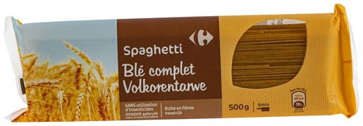 CARREFOUR SPAGHETTI BLÉ COMPLET CARREFOUR SPAGHETTI BLÉ COMPLET