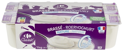 CARREFOUR CLASSIC YAOURT NATURE BRASSÉ 0% CARREFOUR CLASSIC YAOURT NATURE BRASSÉ 0%