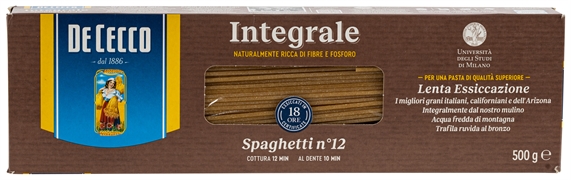 DE CECCO INTEGRALE SPAGHETTI N°12 DE CECCO INTEGRALE SPAGHETTI N°12