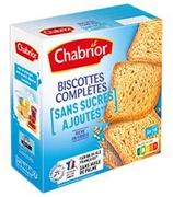 CHABRIOR (INTERMARCHÉ) BISCOTTES COMPLÈTES SANS SUCRES AJOUTÉS CHABRIOR (INTERMARCHÉ) BISCOTTES COMPLÈTES SANS SUCRES AJOUTÉS
