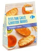 CARREFOUR EXTRA PETITS PAINS GRILLÉS NATURE CARREFOUR EXTRA PETITS PAINS GRILLÉS NATURE