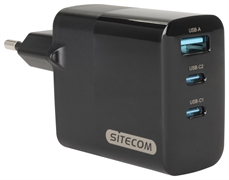 SITECOM 65W GAN POWER DELIVERY CHARGEUR MURAL AVEC ÉCRAN LED