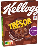 KELLOGG'S CÉRÉALES MIXTES SAVEUR CACAO AVEC UN FOURRAGE SAVEUR CHOCOLAT AU LAIT, ENRICHIES EN VITAMINES