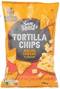 SUN SNACKS (ALDI) TORTILLA CHIPS NACHO CHEESE FLAVOUR