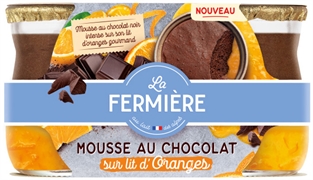 LA FERMIÈRE MOUSSE AU CHOCOLAT SUR LIT D'ORANGES