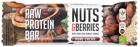 NUTS&BERRIES RAW PROTEIN BAR PURE CACAO