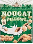 CROWNFIELD (LIDL) COUSSINS DE CÉRÉALES GARNIS DE 40% DE PRÉPARATION À LA NOISETTE.
