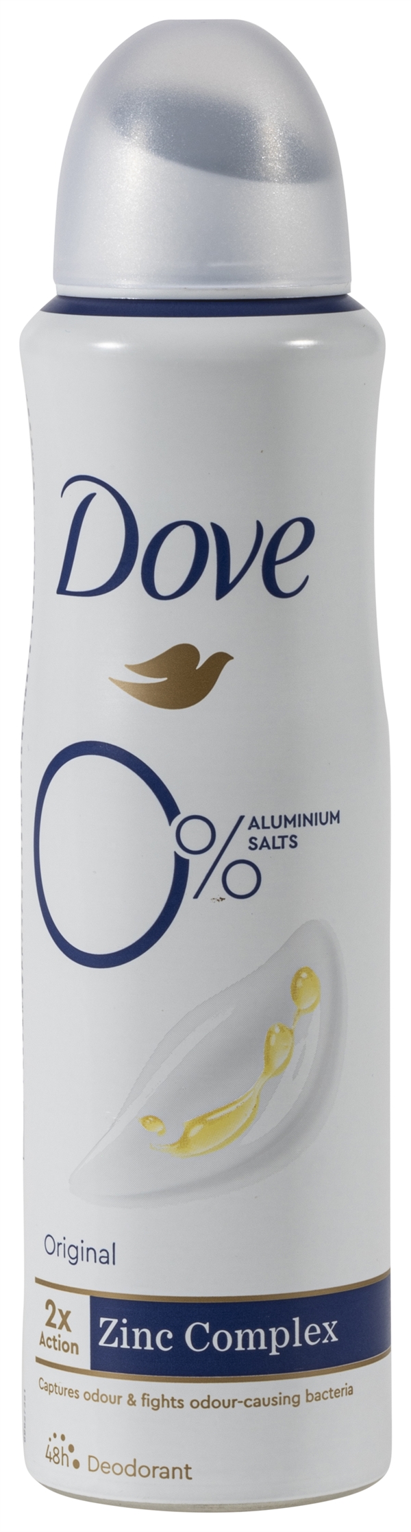 Test DOVE 0 ALUMINIUM SALTS DEODORANTS ORIGINAL ZINC PROTECTION