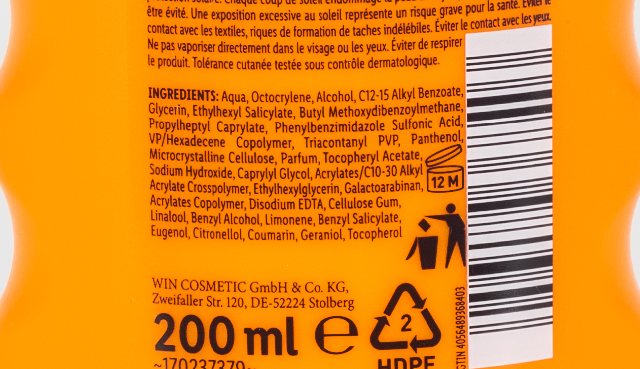 Test CIEN (LIDL) SUN SPRAY SPF 30 Test Santé